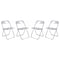 Leisuremod Lawrence Acrylic Folding Chair with Metal Frame, Clear, 4PK LF19CL4 - alternate 1