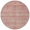 Homeroots 8' Rust And Coral Round Oriental Washable Indoor Outdoor Area Rug 616348 - alternate 5