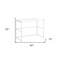Homeroots 40" White Wood and Metal Sled Computer Desk 489831 - alternate 3