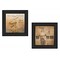 Homeroots Set Of Two Music 3 Black Framed Print Wall Art, 2PK 405661 - alternate 1