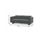 Homeroots 84" Dark Gray Fabric Sofa With Walnut Legs 641132 - alternate 5