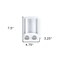 Homeroots White Heavy Duty Plastic Two Chamber Wall Mount Soap Dispenser 571509 - alternate 4