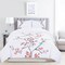 Homeroots Coral and White Queen 100% Cotton 200 Thread Count Washable Duvet Cover Set 528103 - alternate 3