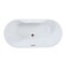 Kingston Brass 67" Acrylic Oval Double Ended Freestanding Tub with Drain, Glossy White/Antique Brass VT7DE673223C423 - alternate 1