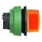 Schneider Electric Head for illuminated selector switch, Harmony XB5, plastic, orange, universal LED, 3 positions, spring return ZB5FK1753 - alternate 5