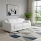 Homeroots 76in White and Silver Italian Leather Power Reclining Loveseat 633746 - alternate 7