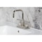 Kingston Brass Knurled Double-Handle 4" Centerset Bathroom Faucet with Brass Pop-Up, Polished Nickel KS6646KNL - alternate 6