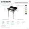 Kingston Brass 30-Inch Black Granite Console Sink with Stainless Steel Legs, 8-Inch, 3-Hole KVPK30KOQ7 - alternate 2