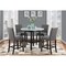 Homeroots 26" Gray and Black Wood and Fabric Counter Height Bar Chair 564782 - alternate 7