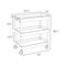 Luxor Cart, (2) Tub, 1 Flat shelves, 18"x32", High Density Polyethylene (Shelf)/Polyvinyl Chloride (Leg) EC121HD-B - alternate 7