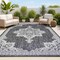 Jonathan Y Arden Vintage Casual Medallion Dark Gray/Cream 3 ft. x 5 ft. Indoor/Outdoor Area Rug SMB300A-3 - alternate 1