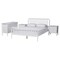 Baxton Studio Lucera Mid-Century White Queen Size 4-Piece Bobbin Bedroom Set 257-14016-14127-14121-14121-ZORO - alternate 1
