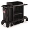 Suncast Commercial Partially Assembled Premium Housekeeping Cart, Plastic, 1 Shelf, 24 x 62.13 x 49.75, Black HKC2002 - alternate 5