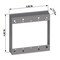 Sigma Engineered Solutions New Work 16 cu in Square Metallic Extension Ring Gray 14323 - alternate 1