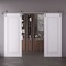 Sartodoors Double Barn Door 84x80 inches White Solid Core Modern Interior ROYAL9811DB-S-EMAL-84 - alternate 1