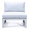Leisuremod Chelsea 6-Piece Patio Sectional Weathered Grey Aluminum With Cushions, Light Grey CSWGR-6LGR - alternate 8