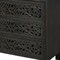 Homeroots 30" Black Solid Wood Distressed Carved Scrollwork Three Drawer Nightstand 569587 - alternate 6