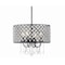 Jonathan Y Gigi 17 in. Metal/Crystal Adjustable LED Drop Chandelier, Black/Clear JYL7464A - alternate 1