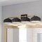 Vaxcel Belmont 4 Light Black and Brass Mid Century Modern Dome Bathroom Vanity Fixture W0387 - alternate 1