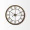 Homeroots 25" Circle Brown Metal Skeleton Wall Clock 376253 - alternate 1