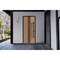 Vdomdoors Front Exterior Prehung Steel Door Ronex1055 Teak Entry Metal Modern Painted W36xH80 Left hand RONEX1055EXD-OAK-W36 x H80-LH-I - alternate 3