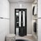 Sartodoors Sliding Closet Bi-fold Doors, Lucia 22 Matte Black with Frosted Glass, Sturdy Tracks Moldings Trim LUCIA1422BF-BLK-36 x 96 (2* 18x96) - alternate 3