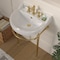 Whitehaus Collection 22 in Console Sink With Semi-Circular Bowl, Single Faucet Drilling, Brass Leg Supports and Overflow WHV022-L32-3H-B - alternate 5