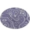 Homeroots 8' Plum And Ivory Round Geometric Washable Indoor Outdoor Area Rug 631397 - alternate 1