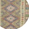 Homeroots 8' Green Round Geometric Washable Indoor Outdoor Area Rug 607442 - alternate 5