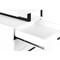Homeroots 47" White and Black Wood and Metal Sled Computer Desk With Three Drawers 489922 - alternate 8