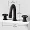Vigo Wythe Two Handle Three-Hole Widespread Bathroom Faucet in Matte Black VG01306MB - alternate 4