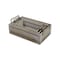 Homeroots Set of Three Gray Solid Wood And Metal Crate, 3PK 487692 - alternate 5