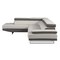 Homeroots White Leather L Shaped Two Piece Corner Sectional 366222 - alternate 7