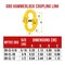 Mytee Products 1/2in Grade 80 Coupling Link, Hammerlink, Hammer Lock Chain Connector (8 Pack), 8PK G8-CL-12x8 - alternate 4