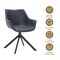 Leisuremod Markley Modern Leather Dining Swival Arm Chair in Black ESCBL-26-BL - alternate 5