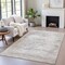 Homeroots 5' X 8' Silver And Gray Floral Washable Indoor Outdoor Area Rug 631024 - alternate 6
