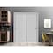 Sartodoors Sliding Closet Bypass Doors, Planum 0010 Matte Grey, Sturdy Rails Moldings Trims Hardware Set, Wood PLANUM0010DBD-GRE-56 - alternate 1