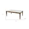 Homeroots 47" White and Natural Faux Marble and Solid Wood Coffee Table 716255 - alternate 3