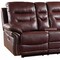 Homeroots 75in Burgundy Faux Leather Manual Reclining Loveseat With Storage 329429 - alternate 4