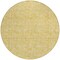 Homeroots 8' Gold And Ivory Round Floral Washable Indoor Outdoor Area Rug 581866 - alternate 6