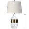 Jonathan Y Stevens 25.5" Glass LED Table Lamp, Clear/Brass JYL4001A - alternate 5