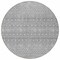 Homeroots 8' Silver Gray And Ivory Round Tribal Washable Indoor Outdoor Area Rug 582646 - alternate 6