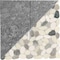 Daltile Pebble Oasis Natural Stone Art Deco Pebble Mosaic 11in x 11in in Honed Coal, 11PK PB37ARTDCPBMSHN - alternate 4