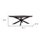 Homeroots 55" Brown And Black Solid Wood And Metal Coffee Table 520647 - alternate 4
