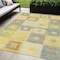 Homeroots 5' X 8' Yellow Blue And Terra Cotta Geometric Washable Indoor Outdoor Area Rug 605056 - alternate 1