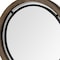 Homeroots 19" Black And Brown Metal And Solid Wood Round Geometric Framed Accent Mirror 376406 - alternate 6
