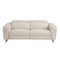 Homeroots 83" Beige Top Grain Leather Reclining Solid Wood USB Sofa 720400 - alternate 1