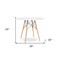 Homeroots 36" White And Natural Solid Wood Dining Table 520871 - alternate 7