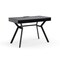 Homeroots 43" Gray and Black Writing Desk With Three Drawers 543774 - alternate 5