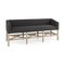 Homeroots 60in Gray and Brown 100% Polyester and Solid Wood Upholstered Bench 606733 - alternate 1